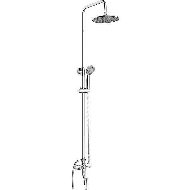 Душевая система Milardo Helic HELSB1FM06 хром купить в интернет-магазине сантехники Sanbest