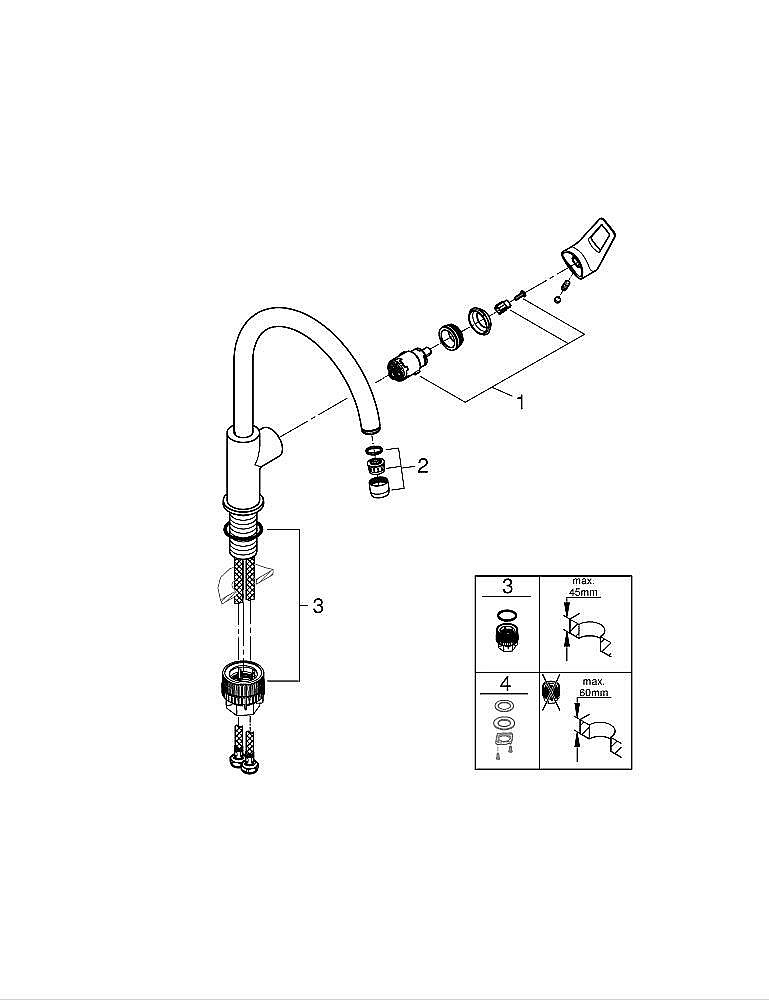 Смеситель для кухни Grohe BauLoop 31232001 хром купить в интернет-магазине сантехники Sanbest