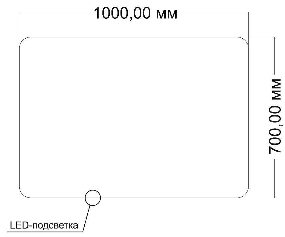 Зеркало LED Vincea VLM-3BE1007 100х70 в ванную от интернет-магазине сантехники Sanbest
