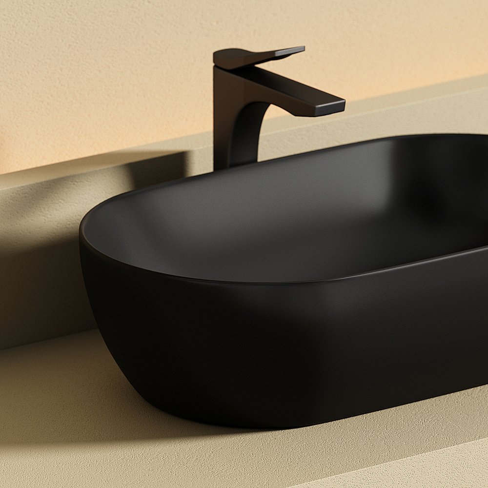 Раковина Ceramica Nova Twist CN12001MB черная матовая купить в интернет-магазине Sanbest