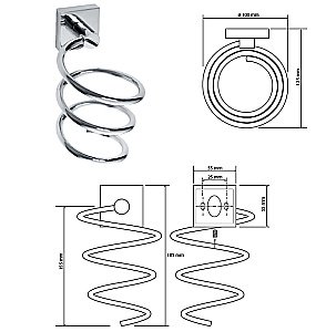 Держатель фена спиралевидный Bemeta Beta 132117022 купить в интернет-магазине сантехники Sanbest