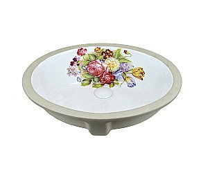 Раковина встраиваемая Bronze de Luxe Alsace 49 1707 белая, с декором купить в интернет-магазине Sanbest