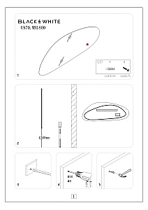 Зеркало Black&White Universe 970.MR1800 с подсветкой в ванную от интернет-магазине сантехники Sanbest