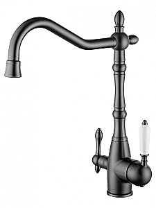 Смеситель для кухни c подключением фильтра WONZON & WOGHAND, Темный графит (WW-88458006-BGM) купить в интернет-магазине сантехники Sanbest