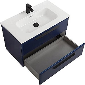 Тумба с раковиной Cezares ECO-CER-N 80 ECO-CER-N-800-2C-SO-SPF-P сапфир для ванной в интернет-магазине Sanbest