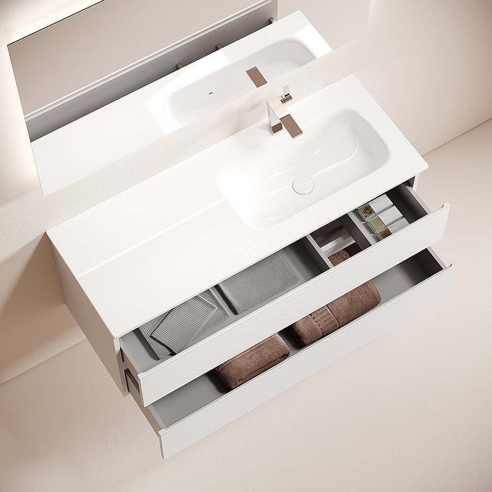 Тумба с раковиной Sancos Folk FL120W 120 Bianco для ванной в интернет-магазине Sanbest