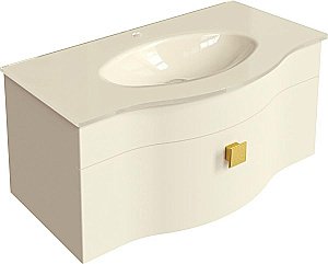 Тумба с раковиной Caprigo Nokturn 100 с 1 ящиком/раковина стекло магнолия для ванной в интернет-магазине Sanbest