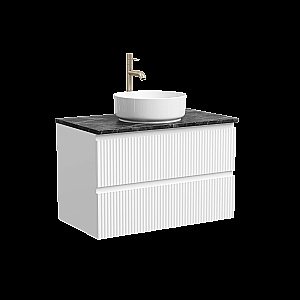 Тумба с раковиной Sancos SNOB R 80 со столешницей, белая матовый для ванной в интернет-магазине Sanbest