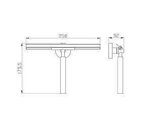 Скребок для ванной WONZON & WOGHAND POLO WW-8123 хром купить в интернет-магазине сантехники Sanbest