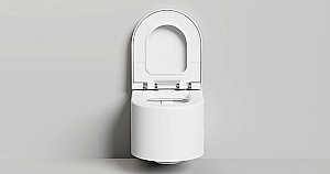 Унитаз подвесной  Salini Gemelli 240121KSM безободковый, с крышкой микролифт, белый матовый купить в интернет-магазине Sanbest