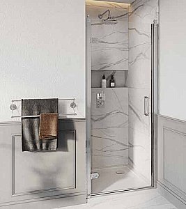 Душевая дверь Burlington C21 90 стекло прозрачное/профиль хром купить в интернет-магазине Sanbest