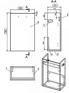 Мебель для ванной CERSANIT LARA 40 орех для ванной в интернет-магазине Sanbest