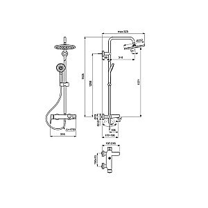 Душевая система Ideal Standard Idealrain Eco Evo SL B2267AA купить в интернет-магазине сантехники Sanbest