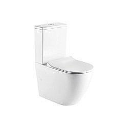 Унитаз напольный Azario Grado AZ-2141 белый безободковый, с бачком, с крышкой микролифт купить в интернет-магазине Sanbest