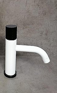 Смеситель для раковины Boheme Stick 121-WB бело-черный/ручка DIAMOND купить в интернет-магазине сантехники Sanbest