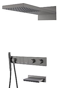 Душевая система Boheme Zodiac 133-2-GM оружейная сталь матовая купить в интернет-магазине сантехники Sanbest