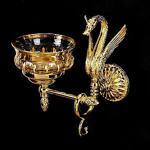 Мыльница Migliore Luxor 26116 прозрачное стекло/золото купить в интернет-магазине сантехники Sanbest