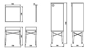 Тумба с раковиной Creavit Legno 70 для ванной в интернет-магазине Sanbest