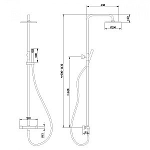 Душевая система Abber Wasser Kreis AF8160GL золото матовое купить в интернет-магазине сантехники Sanbest