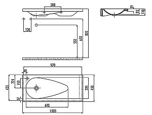 Раковина Creavit Damla 100 TP101.00000 белая купить в интернет-магазине Sanbest