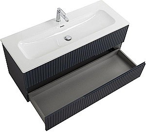 Тумба с раковиной Cezares DUET-N 120 DUET-N-1200-2C-SO-GR-P графит для ванной в интернет-магазине Sanbest