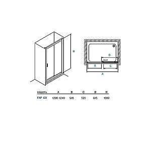 Душевая дверь Koller Pool Waterfall Line 120 прозрачная купить в интернет-магазине Sanbest