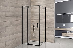 Душевой уголок Royal Bath HPVD RB9100HPVD-T-BL 100х90 прозрачное стекло/черный профиль купить в интернет-магазине Sanbest