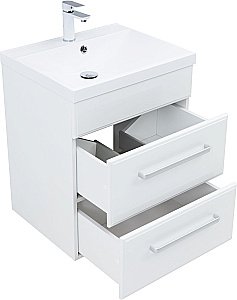 Тумба с раковиной Aquanet Лукка 302396 60 белый для ванной в интернет-магазине Sanbest