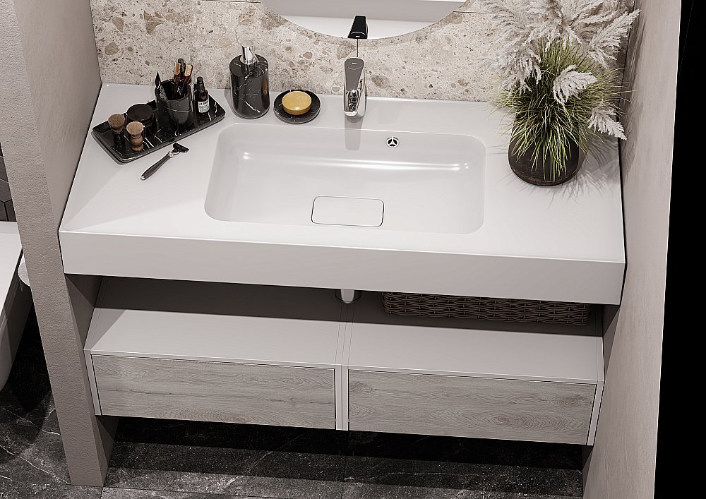 Раковина Акватон Ричмонд 120 1A70583KRD010 белая купить в интернет-магазине Sanbest