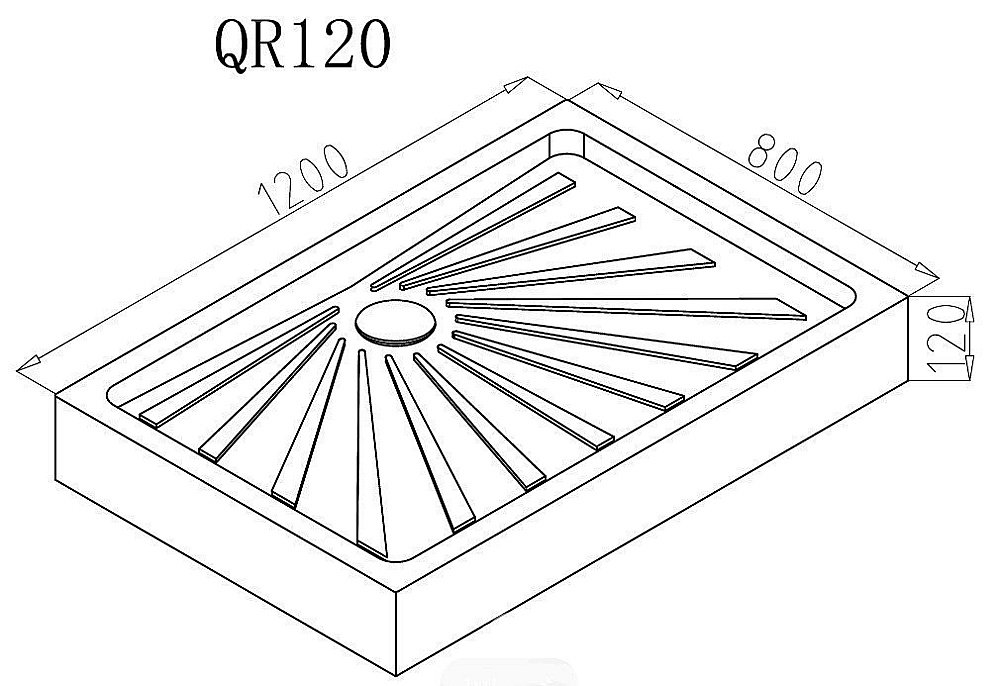 Душевой поддон CeruttiSpa QR121 80x120 купить в интернет-магазине Sanbest