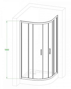 Душевой уголок Royal Bath RB100HKD-T-CH 100х100 прозрачный купить в интернет-магазине Sanbest