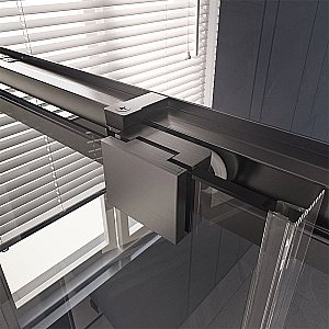 Душевая дверь Veconi Premium Trento PTD30-GR-140-01-C4 прозрачная/профиль брашированный графит купить в интернет-магазине Sanbest