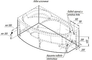 Ванна акриловая Vannesa София 2-78-0-1-223 169х99 купить в интернет-магазине Sanbest