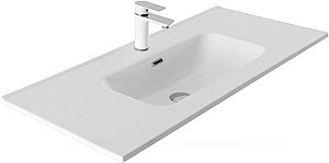 Тумба с раковиной Aquanet Алвита new 100 344130+330426 дуб веллингтон табак для ванной в интернет-магазине Sanbest