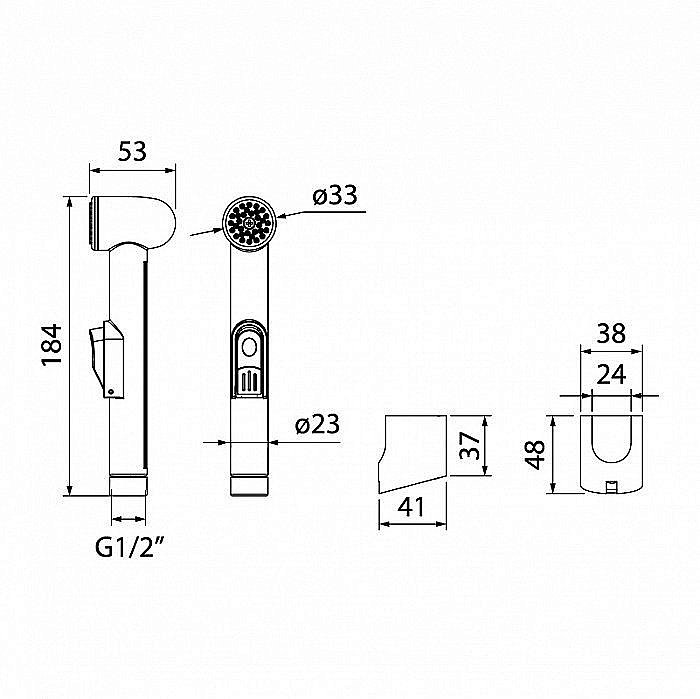 Гигиенический душ Iddis Optima Home 010SB0Gi20 купить в интернет-магазине сантехники Sanbest