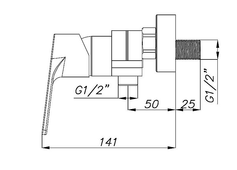 Смеситель для душа Azario TREYA AZ-15680621 хром купить в интернет-магазине сантехники Sanbest