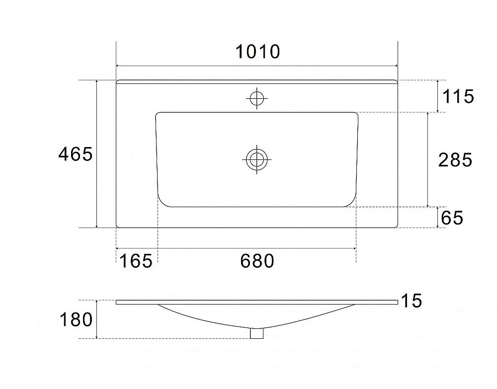Раковина встраиваемая Art&Max 101 AM7117-100 белая купить в интернет-магазине Sanbest