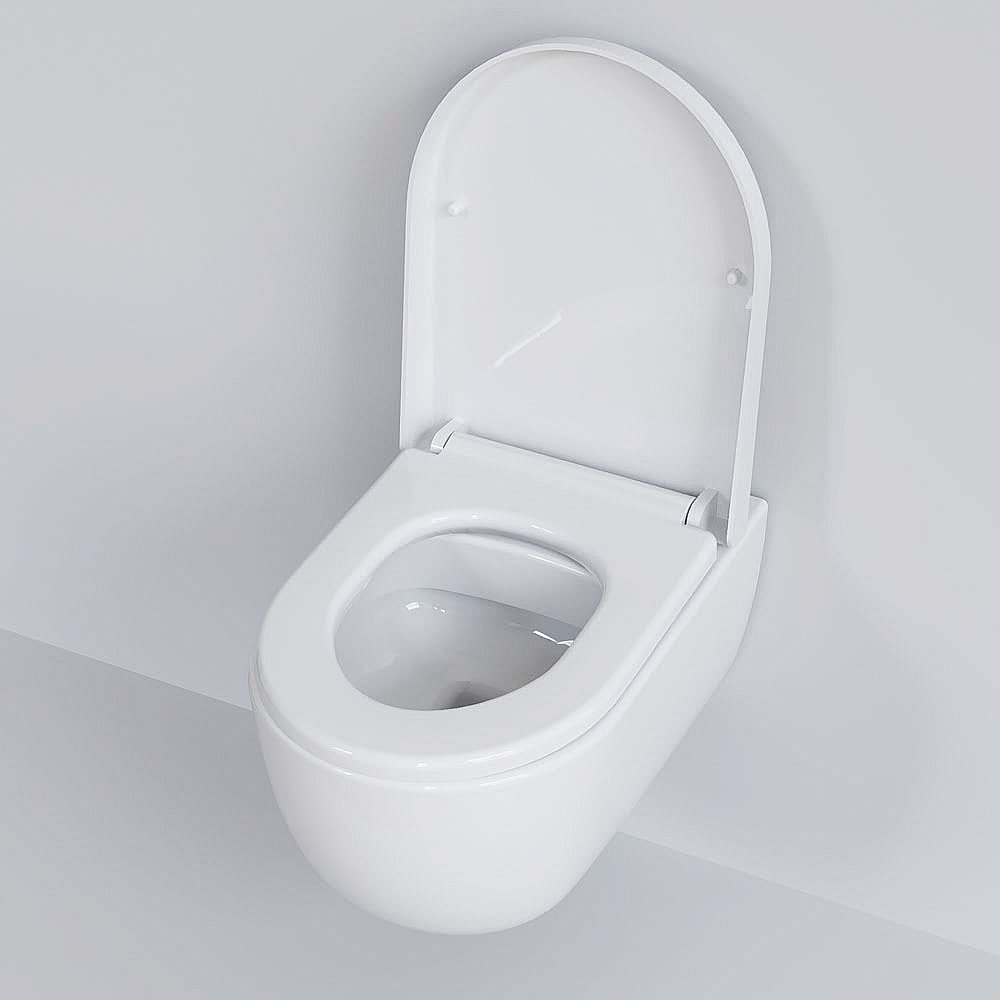 Унитаз подвесной Ambassador Abner 103T20001R безободковый, белый купить в интернет-магазине Sanbest