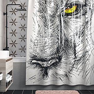 Текстильная шторка для ванной WasserKRAFT Isar SC-73101 купить в интернет-магазине сантехники Sanbest