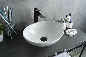 Раковина накладная Gid Lago 41 N9138 51178 белая купить в интернет-магазине Sanbest