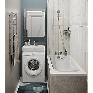 Раковина на стиральную машину Santek Клио 63 1.WH50.1.770 белая купить в интернет-магазине Sanbest