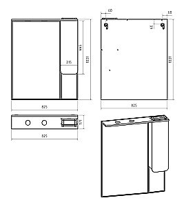 Зеркало со шкафом Misty Чегет 85 П-Чег-02085-01 белый в ванную от интернет-магазине сантехники Sanbest
