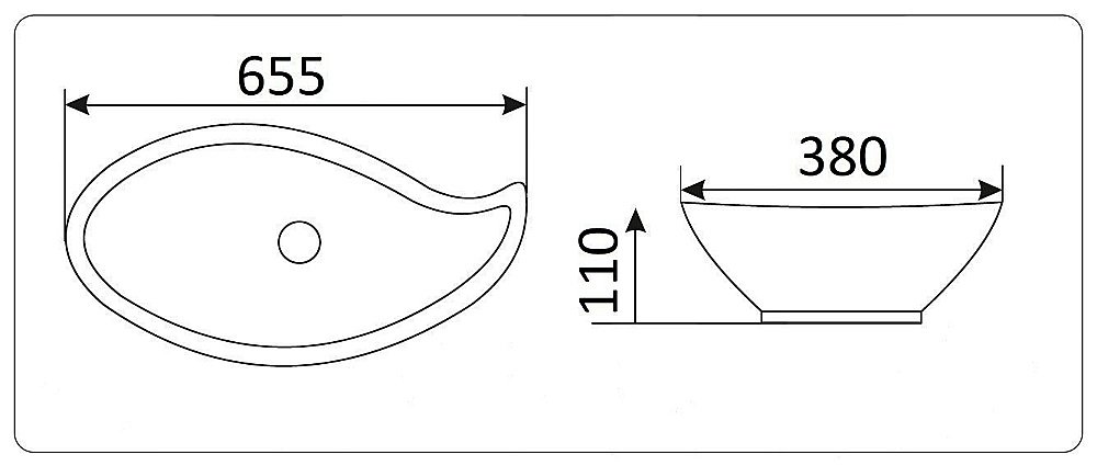 Раковина накладная Ceramalux N 65,5 9052 белая купить в интернет-магазине Sanbest