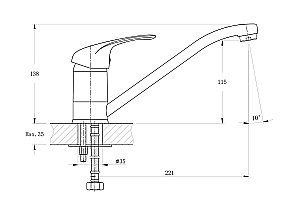 Смеситель для кухни Rush Corsica CO4240-28 купить в интернет-магазине сантехники Sanbest