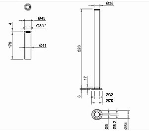 Подводы для воды Burlington декоративные 2 шт. купить в интернет-магазине сантехники Sanbest