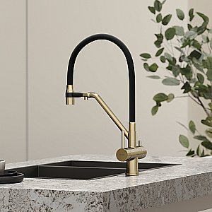 Смеситель для кухни Sancos Dora SC4003BG брашированное золото купить в интернет-магазине сантехники Sanbest