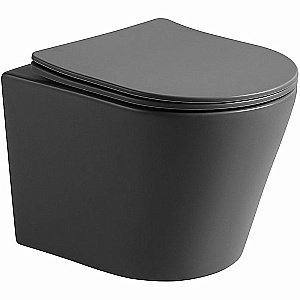 Унитаз Vincea Piatti VT1-11SMA безободковый, с крышкой микролифт, антрацит матовый купить в интернет-магазине Sanbest