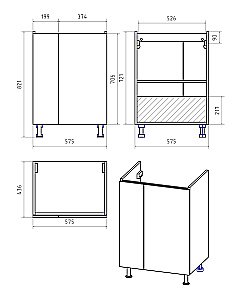 Тумба с раковиной Misty Лира - 60 Пр-Лир06060-50 белая для ванной в интернет-магазине Sanbest