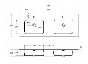 Тумба с раковиной Cezares TIFFANY 120 55332+50211 Verde opaco для ванной в интернет-магазине Sanbest