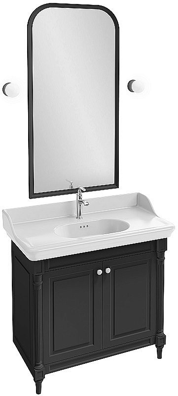 Зеркало Jacob Delafon Cleo 1889 EB728-MWB интенсивный серый лак в ванную от интернет-магазине сантехники Sanbest